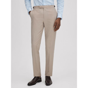 REISS DILLON Slim Fit Wool Blend Adjuster Trousers